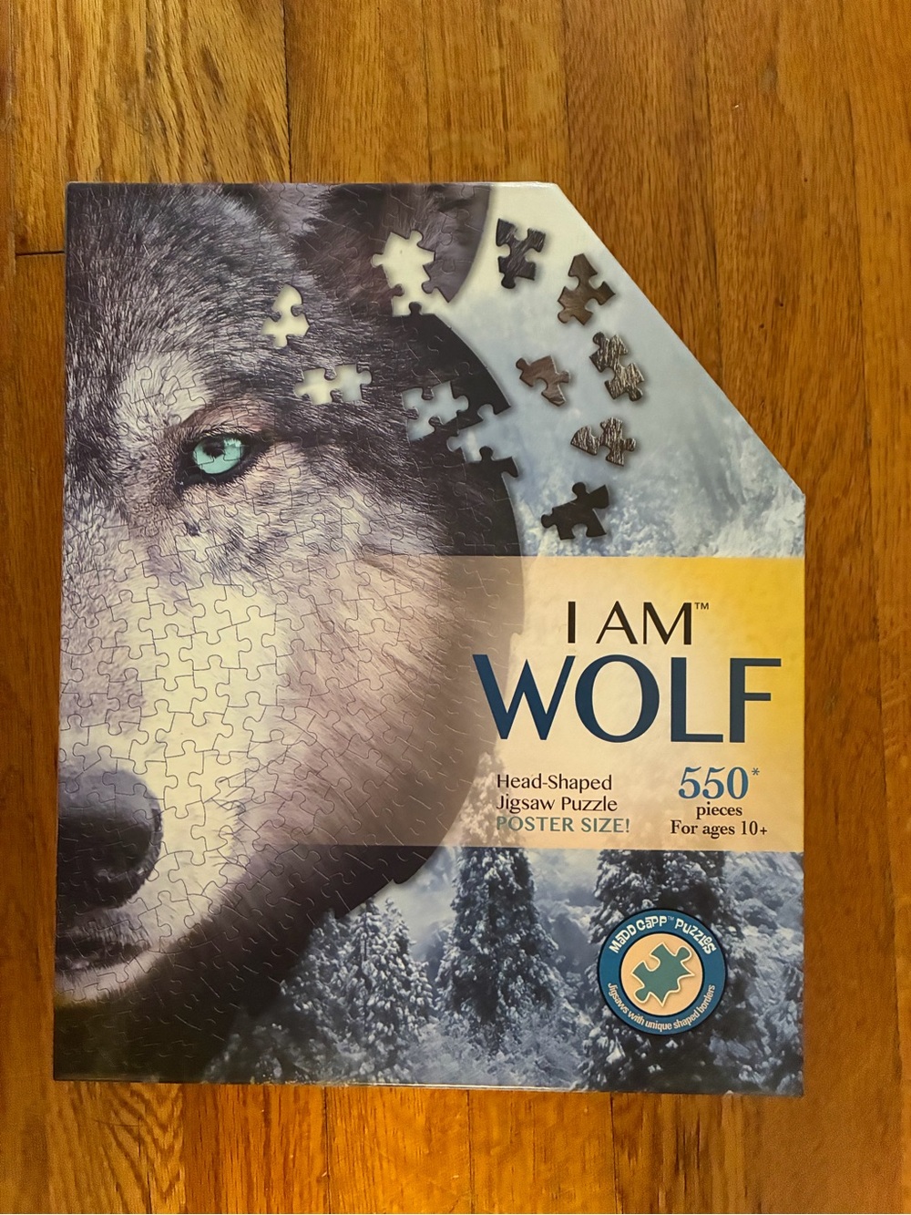 New Madd Capp I am Wolf Head-Shaped Jigsaw Puzzle 550 pieces Poster size Unique